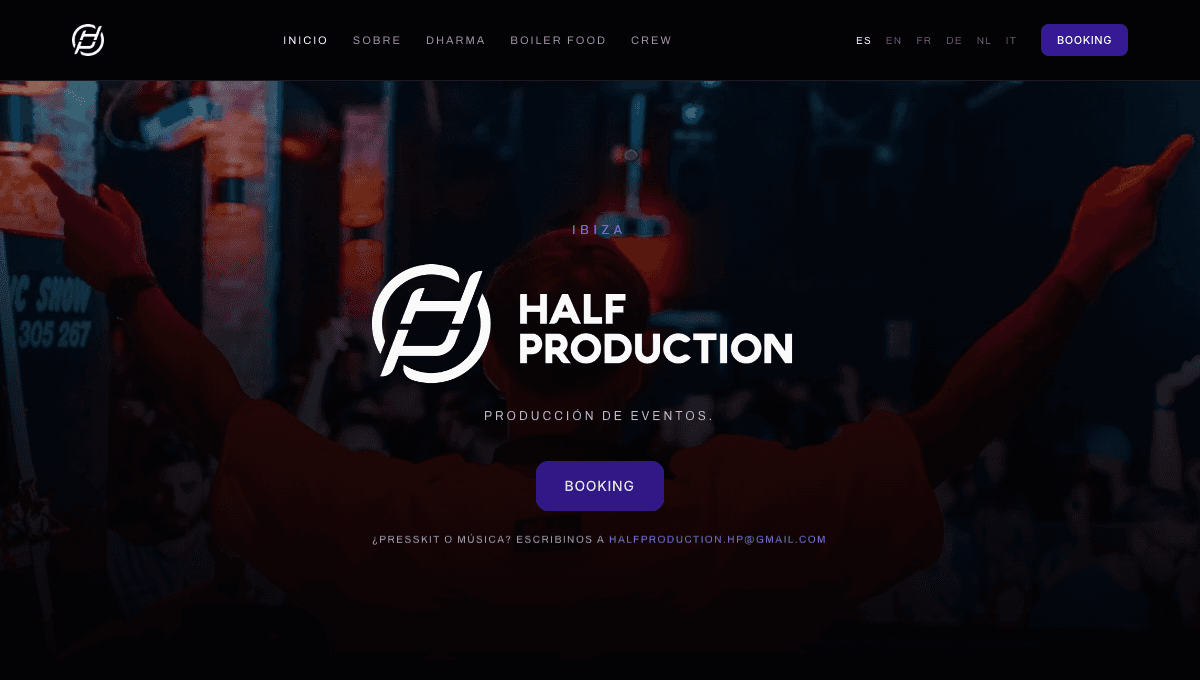 Half Production — live site