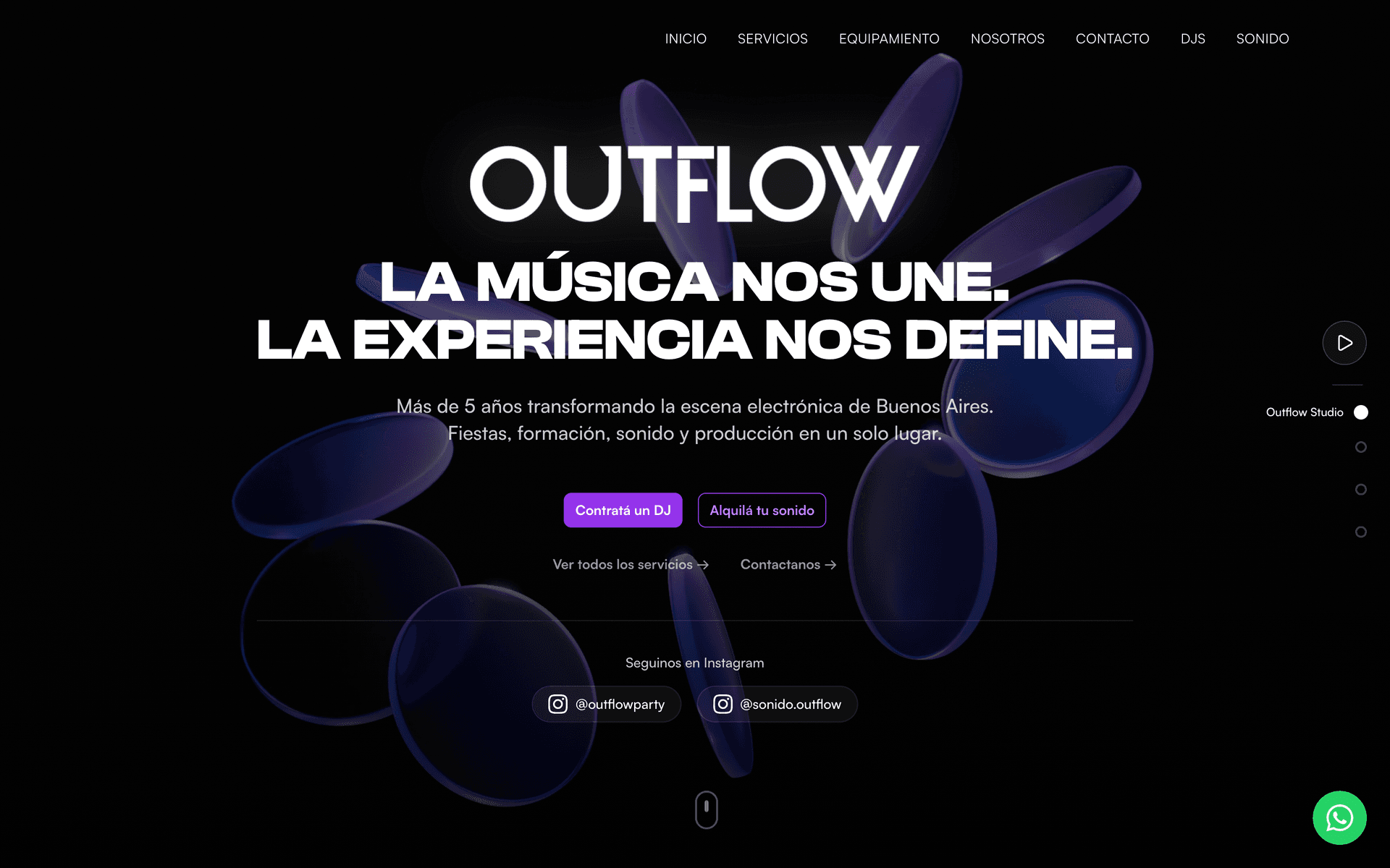 Outflow — live site