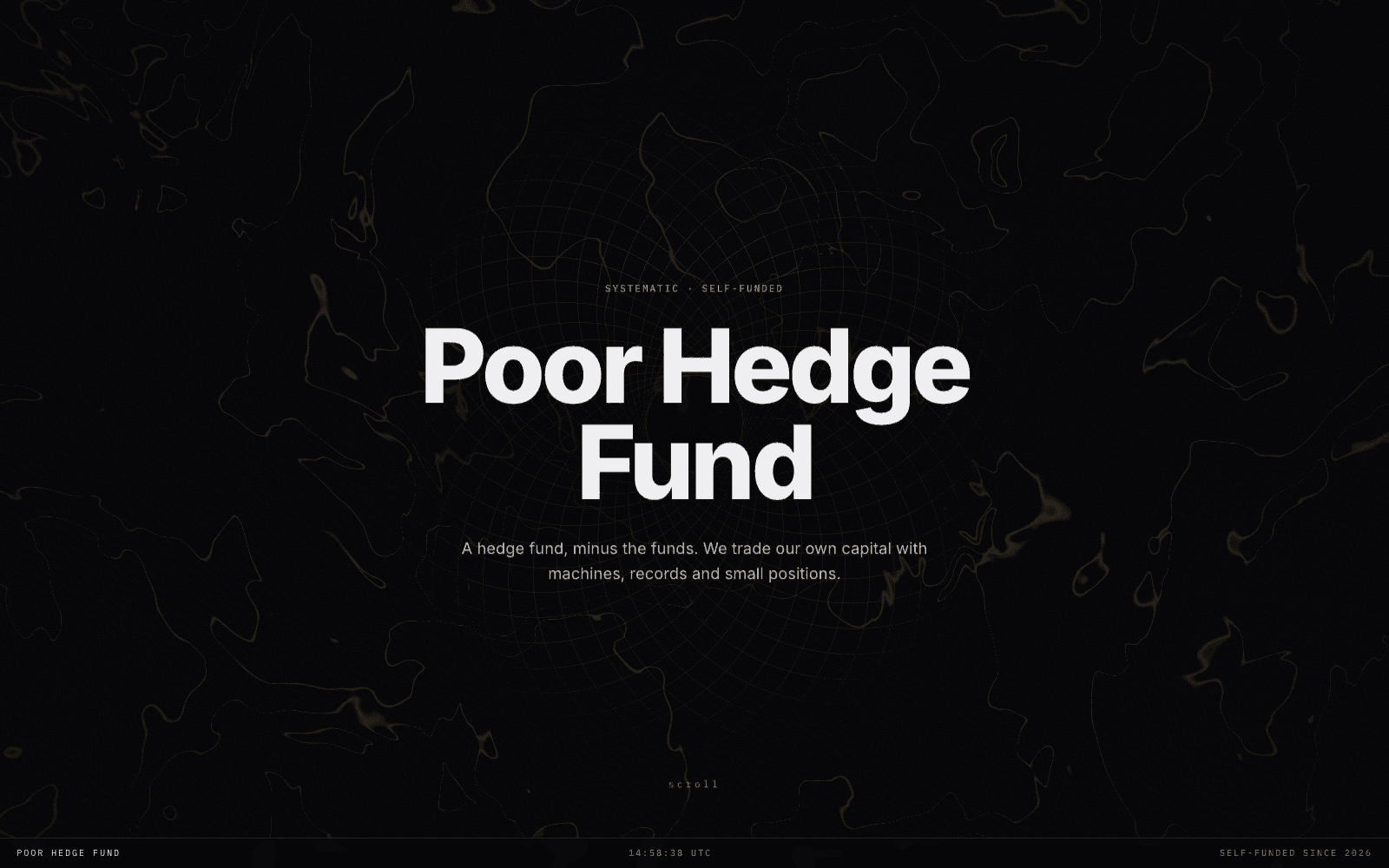 Poor Hedge Fund — live site